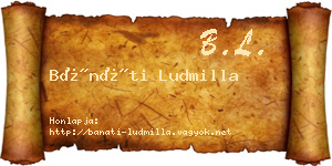 Bánáti Ludmilla névjegykártya